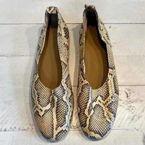 Everlane The Day Glove Snakeskin Patterned Ballet Flats Made in Italy Size 8 - Picture 4 of 10